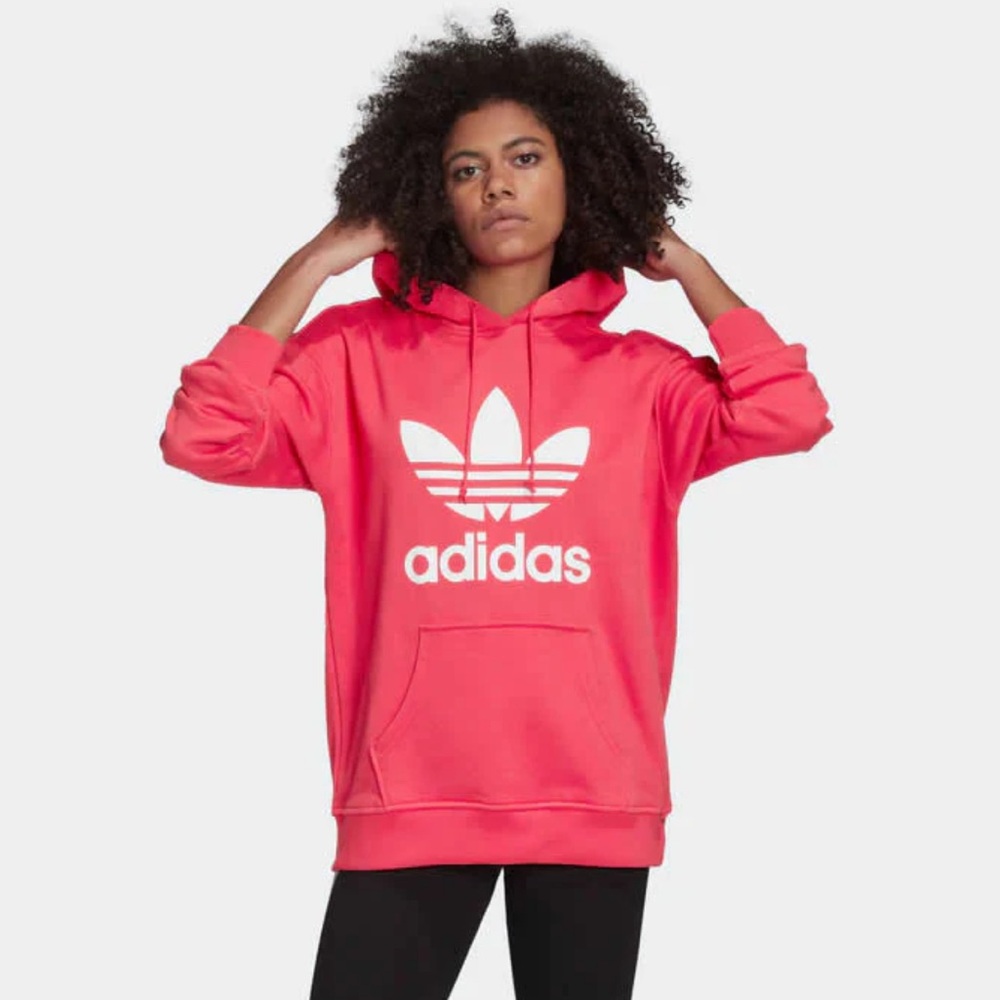 Adidas Originals Women's Adicolor Trefoil Hoodie - Pink